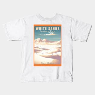 White Sands National Park Travel Poster Kids T-Shirt